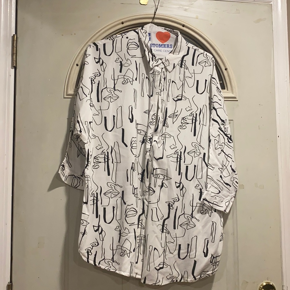 ASOS ART DECO BUTTON UP SHIRT - WOMEN’S